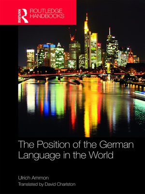 cover image of The Position of the German Language in the World